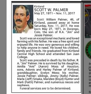Obituary for Scott William PALMER