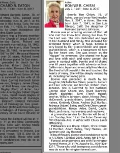 Bonnie Rae Chism Obituary